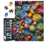 Puzzle de 1000 piezas, plantas suculentas, obras de arte para adultos, diseño colorido, juego familiar, juguete de coleccionista, rompecabezas desafiante, idea de regalo, rompecabezas de papel sin