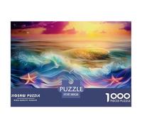 Puzzle De 1000 Piezas Playa del SueñoDesafíos Extra Divertidos Pasatiempo Creativo Beautiful StarPecesRegalo, Diversión para Adultos Y Niños Mayores 38x26cm/1000pcs