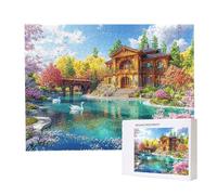 Puzzle de 1000 Piezas Puzzle Adultos 75x50cm Juego Educativo Regalos Rompecabezas para Adultos y niños a Partir de 14 Años, Regalo Creativo para la Relajación - (Villa paisajística) t-198