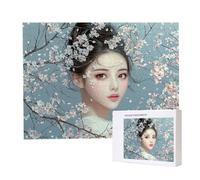 Puzzle de 1000 Piezas Puzzle Adultos 75x50cm Juego Educativo Regalos Rompecabezas para Adultos y niños a Partir de 14 Años, Regalo Creativo para la Relajación - (Cherry Blossom Woman) t-930