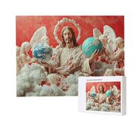 Puzzle de 1000 Piezas Puzzle Adultos 75x50cm Juego Educativo Regalos Rompecabezas para Adultos y niños a Partir de 14 Años, Regalo Creativo para la Relajación - (El ángel Jesús) t-834