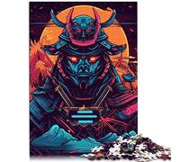 Puzzle de 1000 piezas, regalos samurai sinth wave, colores premium reciclado, tablero reciclado, rompecabezas de relajación, rompecabezas de juegos de pensamiento de 10,27 x 14,96 pulgadas