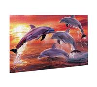 Puzzle de 1000 Piezas,Rompecabezas Adultos,Imposible,Difícil,Desafiante,Juegos de Rompecabezas DIY Toda la Familia,Regalos Mujeres,Regalos Hombres,Pasatiempo Creativo,Tema: Delfín Animal 1 K0F-166