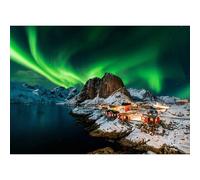 Puzzle de 1000 piezas, rompecabezas clásicos, imposible juego de habilidad para toda la familia, colorido juego de mesa - Noruega Aurora Borealis, decoración del hogar