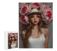 Puzzle de 1000 Piezas, Rompecabezas para Adultos, Rompecabezas Desafiante, Puzzle para Toda la Familia, Letras en la Parte Posterior, Regalos para Hombres Mujeres, Tema: (Mujer Floral) z-411