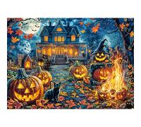 Puzzle de 1000 piezas, rompecabezas para adultos, un rompecabezas desafiante, juegos de rompecabezas para toda la familia, regalos para mujeres, regalos para hombres, tema de Halloween House