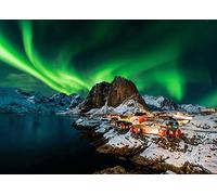 Puzzle de 1000 piezas, rompecabezas para adultos, un rompecabezas desafiante, juegos de rompecabezas para toda la familia, regalos para mujeres, regalos para hombres, tema: Aurora de Noruega