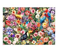 Puzzle de 1000 piezas, rompecabezas para adultos, un rompecabezas desafiante, rompecabezas para toda la familia, regalos para mujeres, regalos para hombres, tema: flores y pájaros