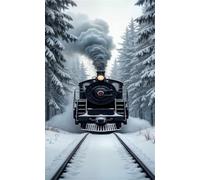 Puzzle de 1000 Piezas Tren Invierno 75x50 cm, Juguete desafío y Juego Educativo, Ejercita Paciencia, Rompecabezas Clásico para Adultos 1000 Piezas