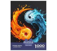 Puzzle De 1000 Piezas Yin and Yang Desafíos Extra Divertidos Pasatiempo Creativo The Eight Diagrams Regalo Creativo para La Relajación para Adultos Y Niños Mayores De 12 Años 70x50cm/1000pcs