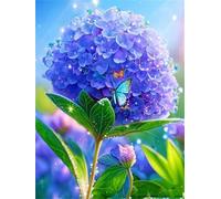 Puzzle de 120 Piezas Hortensia Mariposa 25x20 cm, Reto Creativo, Juguete desafío y Juego Educativo, Divertido Juego Familiar Rompecabezas para Adultos 120 Piezas