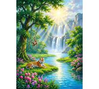 Puzzle de 120 Piezas para Adultos, Arroyo de la Jungla 29.7x21cm, Rompecabezas 120 Piezas Adultos, Juego Antiestrés y Desafío de Creatividad, Regalo para Noches de Juego