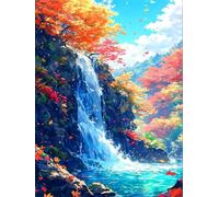 Puzzle de 120 Piezas para Adultos, Cascada de Hojas cayendo 29.7x21cm, Rompecabezas 120 Piezas Adultos, Juego Antiestrés y Desafío de Creatividad, Regalo para Noches de Juego