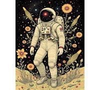Puzzle de 120 Piezas para Adultos, Girasol Astronauta 29.7x21cm, Rompecabezas 120 Piezas Adultos, Juego Antiestrés y Desafío de Creatividad, Regalo para Noches de Juego