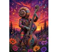 Puzzle de 120 Piezas para Adultos, Guitarrista Grassland 29.7x21cm, Rompecabezas 120 Piezas Adultos, Juego Antiestrés y Desafío de Creatividad, Regalo para Noches de Juego