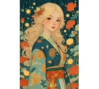 Puzzle de 120 Piezas para Adultos, Niña de Las Flores 29.7x21cm, Rompecabezas 120 Piezas Adultos, Juego Antiestrés y Desafío de Creatividad, Regalo para Noches de Juego