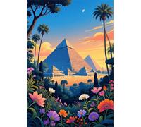Puzzle de 120 Piezas para Adultos, Paisaje de pirámides 29.7x21cm, Rompecabezas 120 Piezas Adultos, Juego Antiestrés y Desafío de Creatividad, Regalo para Noches de Juego