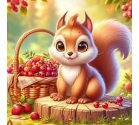 Puzzle de 120 Piezas para Adultos y Niños, Ardilla de Fruta 120 Piezas Rompecabezas Adultos, DIY Entretenimiento Creativo, Divertido, Juego de Habilidad para Toda La Familia