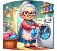 Puzzle de 120 Piezas para Adultos y Niños, La Abuela lavandería 120 Piezas Rompecabezas Adultos, DIY Entretenimiento Creativo, Divertido, Juego de Habilidad para Toda La Familia