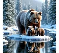 Puzzle de 120 Piezas para Adultos y Niños, Oso de Invierno 120 Piezas Rompecabezas Adultos, DIY Entretenimiento Creativo, Divertido, Juego de Habilidad para Toda La Familia