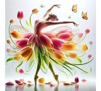 Puzzle de 150 Piezas,Chica Bailando con Vestido Floral Puzzle para Adultos,Un Desafiante Acertijo,Juegos de Rompecabezas para Toda la Familia,Rompecabezas Adultos DIY Arte