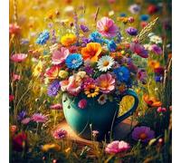 Puzzle de 150 Piezas,Flores Silvestres Coloridas Puzzle para Adultos,Un Desafiante Acertijo,Juegos de Rompecabezas para Toda la Familia,Rompecabezas Adultos DIY Arte