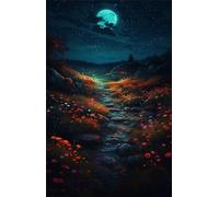 Puzzle de 150 Piezas Luna Flores Camino, Rompecabezas para Adultos 35x25 cm, Juego Creativo, Desarrolla la Concentraciòn y la Logica, Puzzles 150 Piezas Adultos