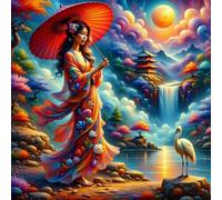 Puzzle de 150 Piezas,Paisajes de Mujeres japonesas Puzzle para Adultos,Un Desafiante Acertijo,Juegos de Rompecabezas para Toda la Familia,Rompecabezas Adultos DIY Arte