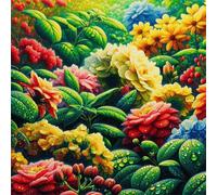 Puzzle de 150 Piezas para Adultos y Niños, Flor Gota de Agua 150 Piezas Rompecabezas Adultos, DIY Entretenimiento Creativo, Divertido, Juego de Habilidad para Toda La Familia