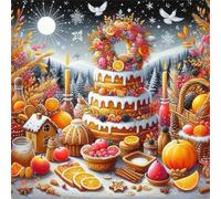 Puzzle de 150 Piezas para Adultos y Niños, Pastel de Frutas 150 Piezas Rompecabezas Adultos, DIY Entretenimiento Creativo, Divertido, Juego de Habilidad para Toda La Familia