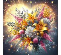 Puzzle de 150 Piezas,Ramo de Lirios del Amor Puzzle para Adultos,Un Desafiante Acertijo,Juegos de Rompecabezas para Toda la Familia,Rompecabezas Adultos DIY Arte