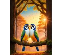Puzzle de 1500 Piezas para Adultos, Atardecer del Loro Arborícola Rompecabezas para Adulto, Desafiante Rompecabezas, Entretenimiento Creativo, Puzzles para Adultos 1500 Piezas 87 x 57 cm