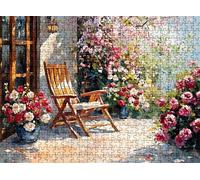 Puzzle de 1500 Piezas para Adultos, Puzzle de Madera, Rompecabezas de Gran Detalle y Colores Vibrantes - Un Desafío Divertido para Toda la Familia, Decoración de Hogar, 87 x 57 cm Flor cortijo w0-294