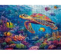 Puzzle de 1500 Piezas para Adultos, Puzzle de Madera, Rompecabezas de Gran Detalle y Colores Vibrantes - Un Desafío Divertido para Toda la Familia, Decor Hogar, 87 x 57 cm tortuga marina animal w0-218
