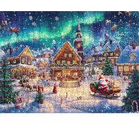 Puzzle de 1500 Piezas para Adultos, Puzzle de Madera, Rompecabezas de Gran Detalle y Colores Vibrantes - Un Desafío Divertido para Toda la Familia, Decor de Hogar, 87 x 57 cm Aurora Invierno w0-340