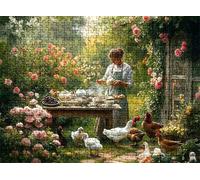 Puzzle de 1500 Piezas para Adultos, Puzzle de Madera, Rompecabezas de Gran Detalle y Colores Vibrantes - Un Desafío Divertido para Toda la Familia, Decor de Hogar, 87 x 57 cm Bosque cortijo w0-770