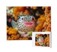 Puzzle de 1500 Piezas Puzzle Adultos 87x57cm Juego Educativo Regalos Rompecabezas para Adultos y niños a Partir de 14 Años, Regalo Creativo para la Relajación - (Coral de pez Globo) t-271