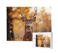 Puzzle de 1500 Piezas, Rompecabezas para Adultos, Rompecabezas Desafiante, Puzzle para Toda la Familia, Letras en la Parte Posterior, Regalos para Hombres Mujeres, Tema: (Alce de otoño) z-690