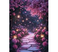 Puzzle de 200 Piezas Camino Árboles Flores, Rompecabezas para Adultos, Relajante Entretenimento, Desafiante y Difícil Puzzles 200 Piezas Adultos, Juego Educativo y Estimulante