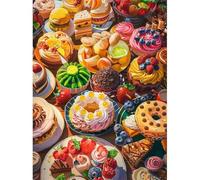 Puzzle De 200 Piezas para Adultos, Comida Postres Pan Rompecabezas Adultos 200 Piezas, Puzzles Clásicos, Entretenimiento Creativo Diversión, Regalo para la Relajación
