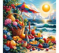 Puzzle de 200 Piezas para Adultos y Niños, Fruta de Playa 200 Piezas Rompecabezas Adultos, DIY Entretenimiento Creativo, Divertido, Juego de Habilidad para Toda La Familia