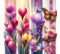 Puzzle de 200 Piezas para Adultos y Niños, Planta Mariposa 200 Piezas Rompecabezas Adultos, DIY Entretenimiento Creativo, Divertido, Juego de Habilidad para Toda La Familia