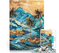 Puzzle de 2000 Piezas para Adultos Arte Kintsugi del Oasis del Desierto Actividad Familiar Interacción Entre Padres e Hijos 70x100cm