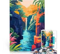 Puzzle de 2000 Piezas para Adultos Arte Natural de la Cascada del cañón del río Difícil Difícil Decoración 70x100cm
