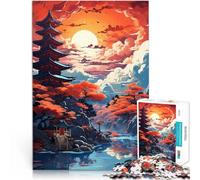 Puzzle de 2000 Piezas para Adultos Arte paisajístico japonés Juguete Educativo para aliviar el estrés Regalos de Amigo Secreto 70x100cm