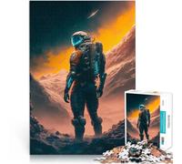 Puzzle de 2000 Piezas para Adultos Astronauta explorando Juguetes de Juego para Regalo Familiar con póster a Juego y Hoja de Trivia 70x100cm