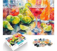 Puzzle de 2000 Piezas para Adultos Bodegón de cóctel en Acuarela Juegos educativos Juguetes de Bricolaje Ideas de Regalos 70x100cm