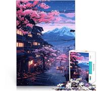 Puzzle de 2000 Piezas para Adultos Calle Sakura de neón de Tokio Reducción del estrés Interesante Decoración 70x100cm