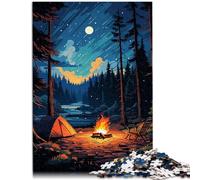 Puzzle de 2000 piezas para adultos, camping forestal, decoración del hogar, rompecabezas, 27,56 x 39,37 pulgadas, gran regalo para adolescentes a partir de 14 años