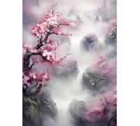 Puzzle de 2000 Piezas para Adultos, Cascada de Flores Rosas Rompecabezas para Adulto, Desafiante Rompecabezas, Entretenimiento Creativo, Puzzles para Adultos 2000 Piezas 100 x 70 cm